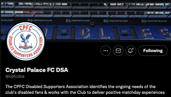 Screenshot of CPFC DSA Twitter feed